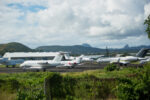 Business jets on Caribbean ramp